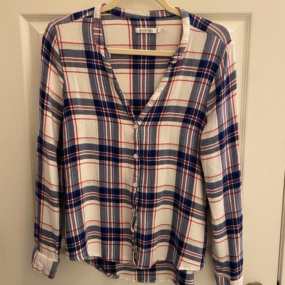 Kenneth Cole Reaction Flannel Shirt Button Down